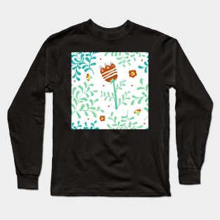 Elegance Seamless pattern with flowers Long Sleeve T-Shirt
